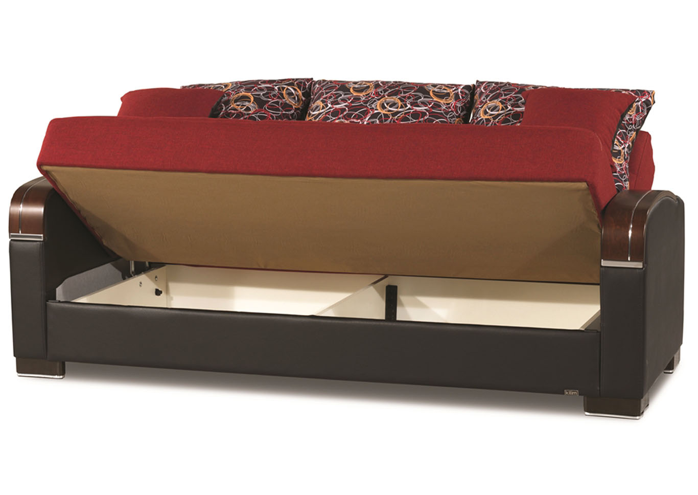 Mobimax Red Polyester Sofabed,Ottomanson (Previously Casamode)